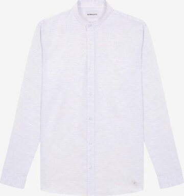 NOWADAYS Slim fit Button Up Shirt 'Oxford Melange' in White: front