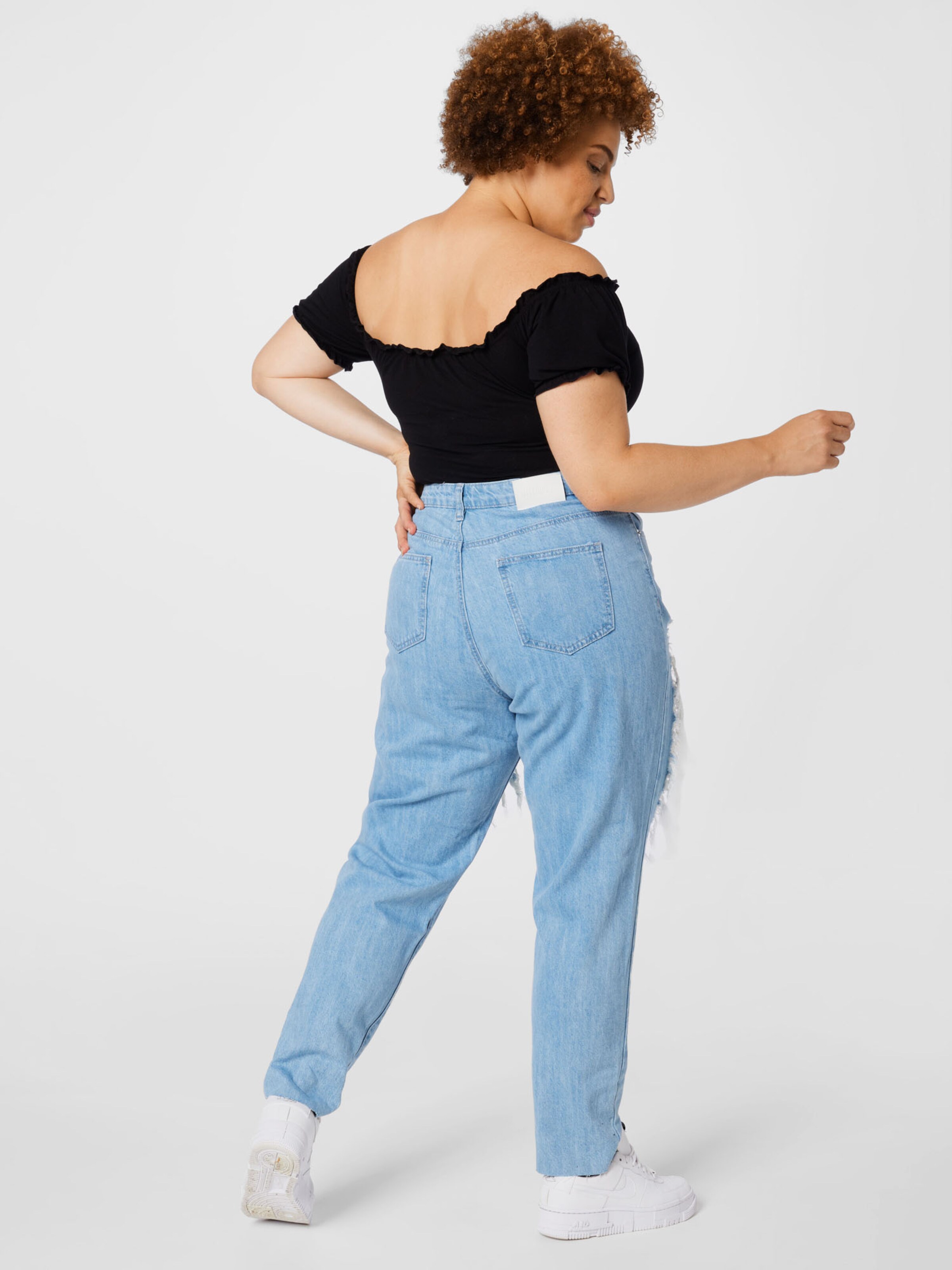 Frauen Jeans Missguided Plus Jeans in Hellblau - CY87501