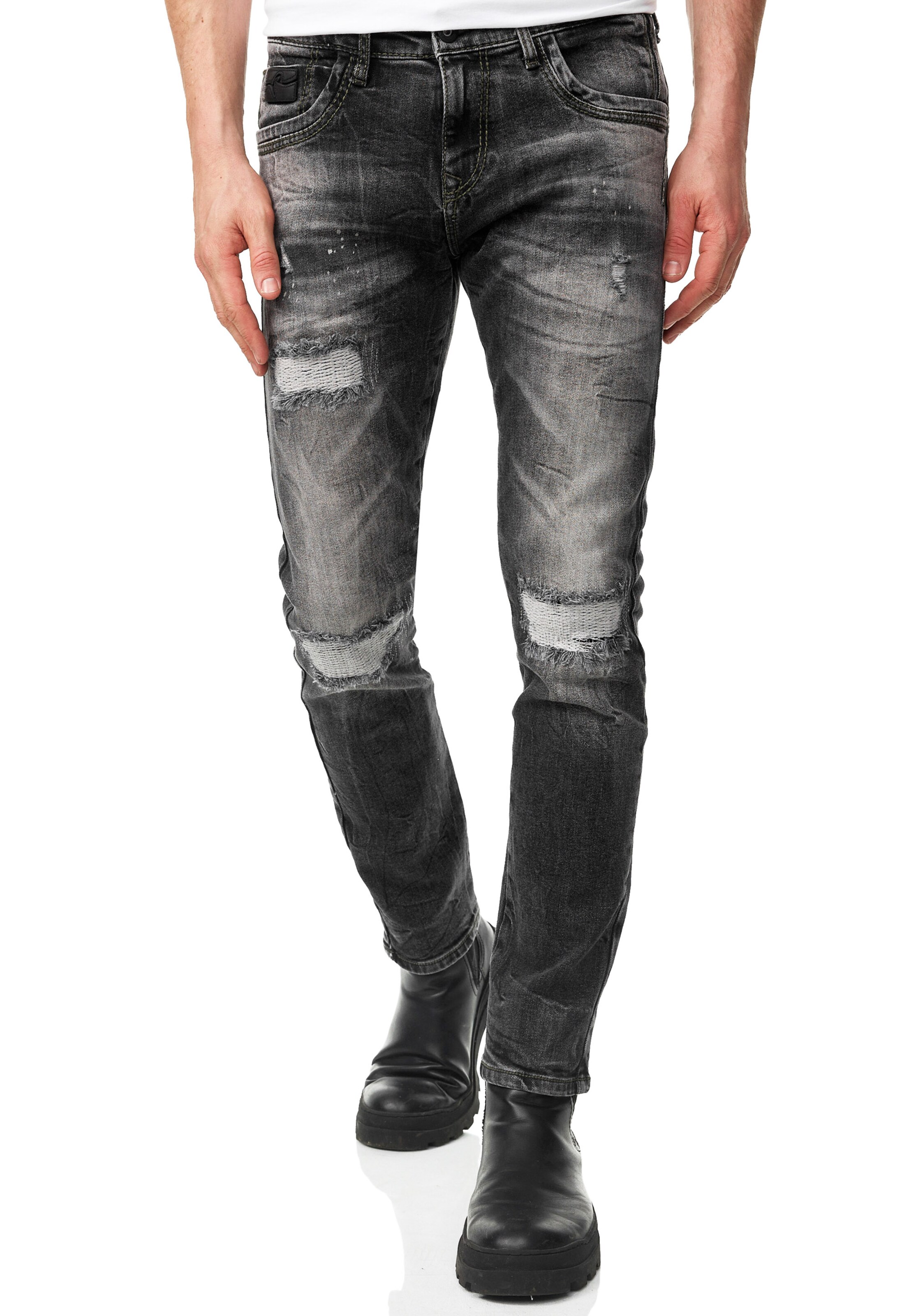 Rusty Neal Regular Jeans 'YAMATO' in Grau: Vorderseite