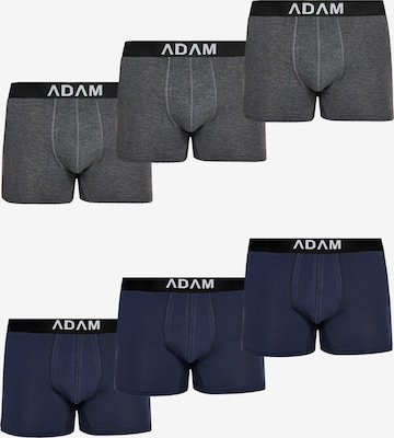 Adam Boxershorts '6er Pack' in Grau: Vorderseite