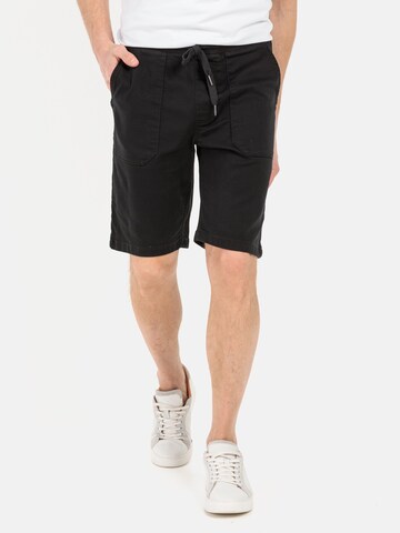 CAMEL ACTIVE Regular Chino Pants in Black: front