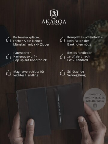 Akaroa Wallet 'Slim Wallet Pelle II' in Brown