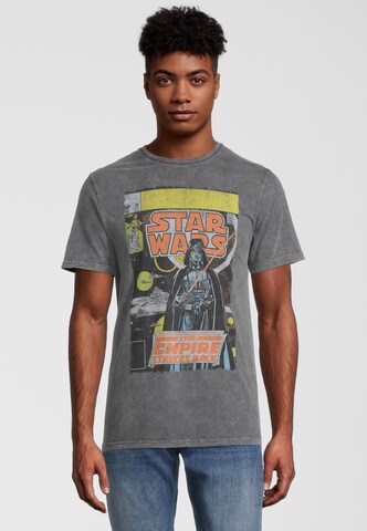 Recovered Shirt 'Star Wars Empire Strikes Back Cover' in Grijs: voorkant