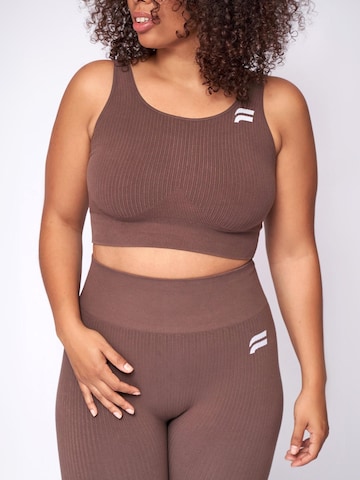 Low Support Soutien-gorge de sport 'Seamless Essential' Fortex Fitness en marron