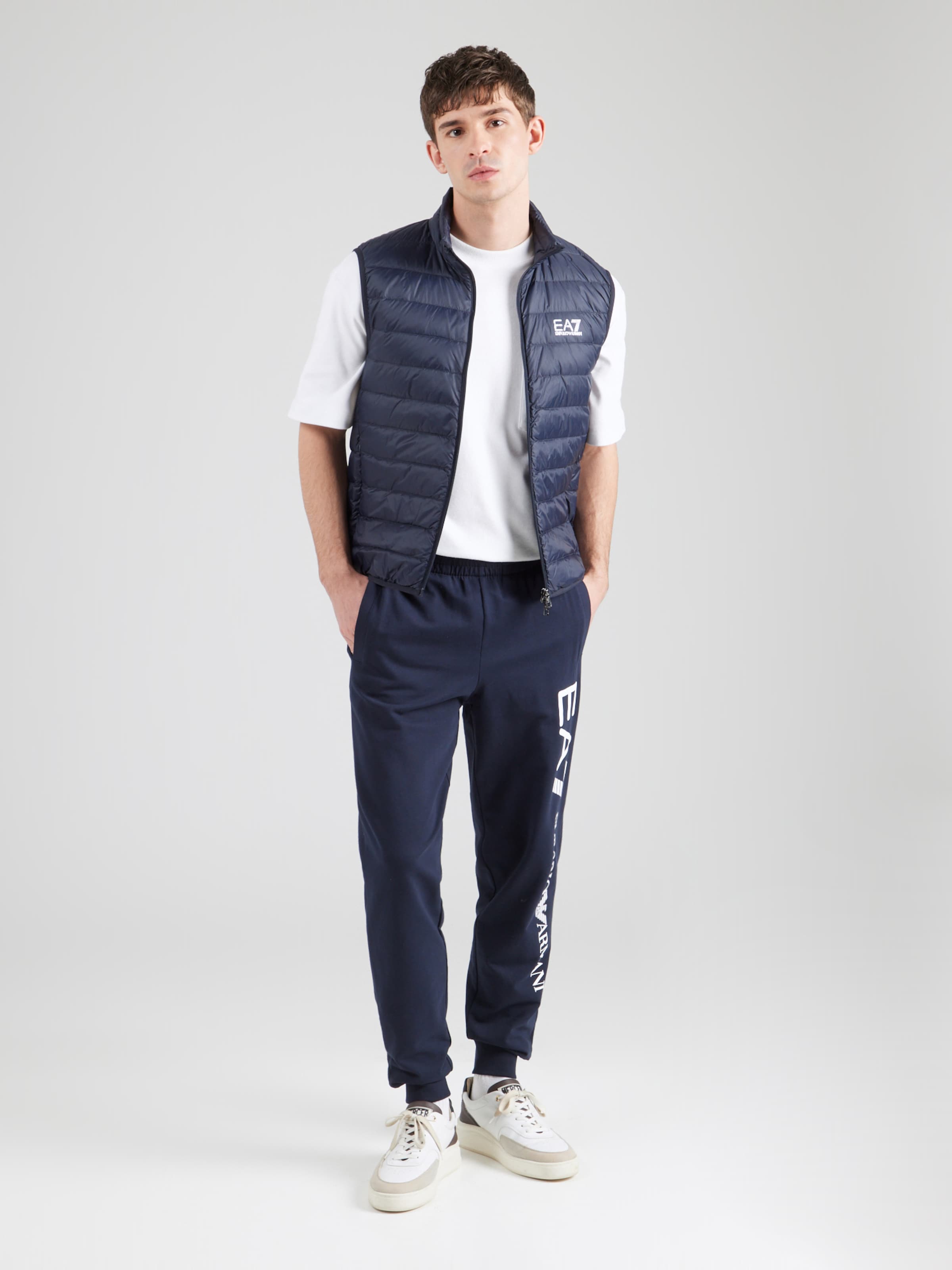 VIP【関税送料無料】希少 EA7 EMPORIO ARMANI LEATHER WAISTCOAT EA7 Emporio Armani WAISTCOAT - Waistcoat - night blue/dark
