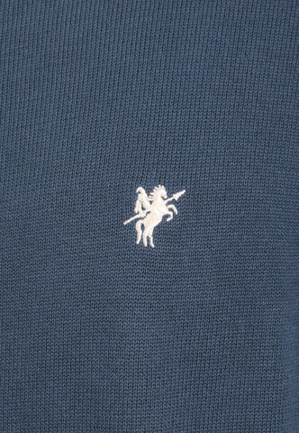 DENIM CULTURE Knit Cardigan 'Phoenix' in Blue