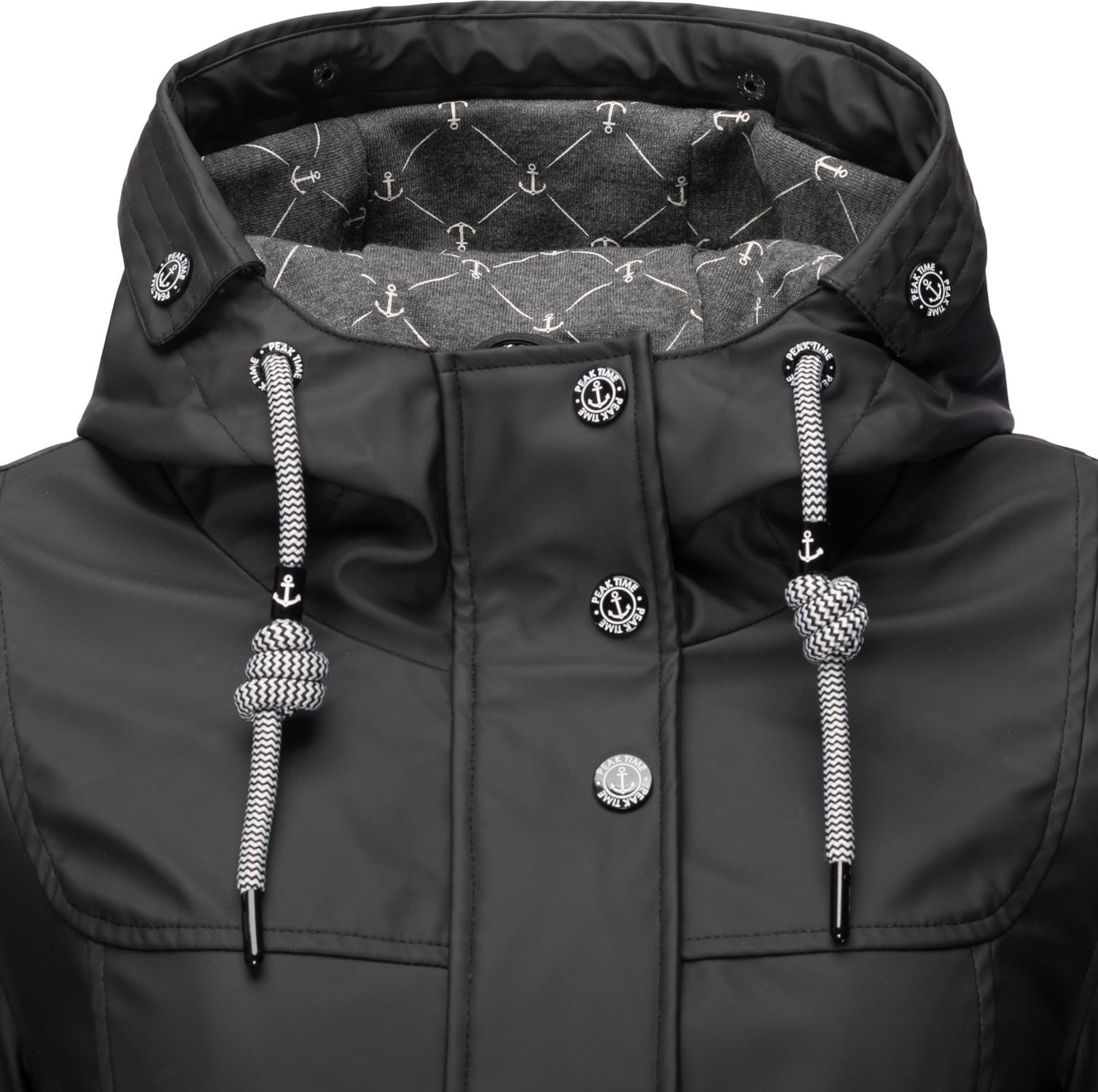 Peak Time Raincoat in Black