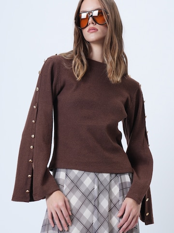 Trend Alaçatı Stili Pullover in Braun: Vorderseite