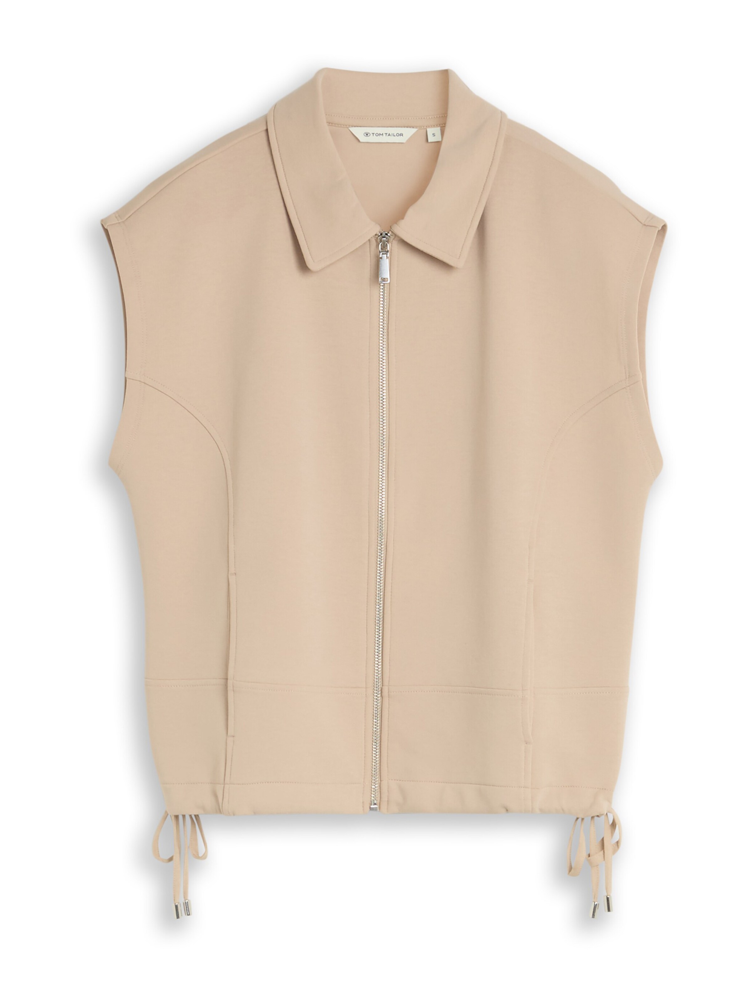Gilet TOM TAILOR en beige : devant