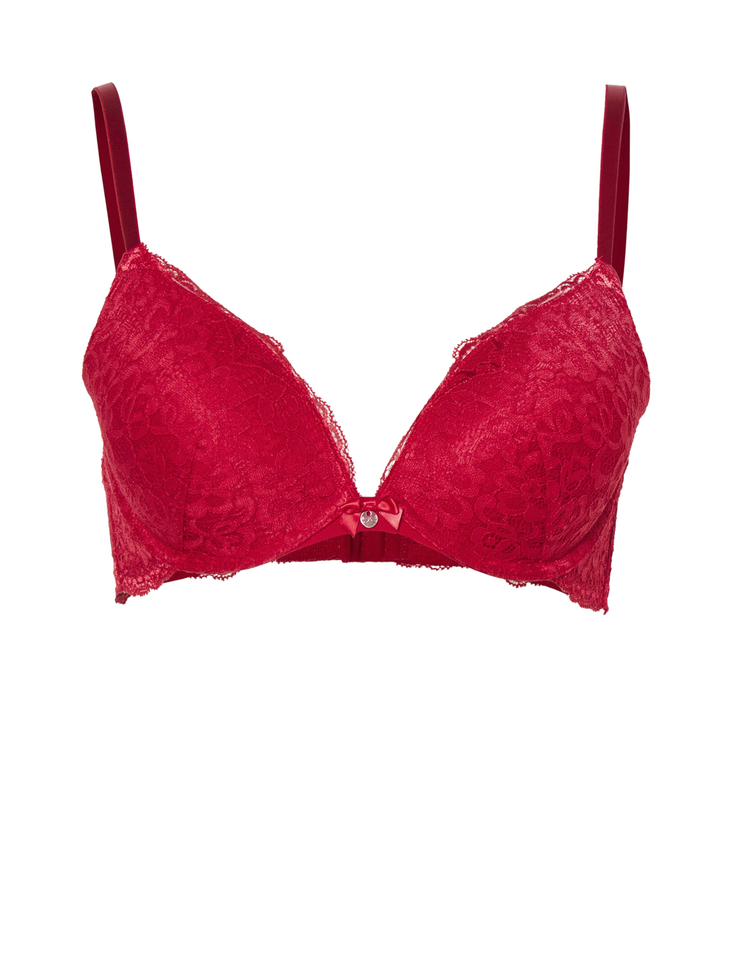 Hunkemöller T-shirt сутиен Сутиен 'MARINE' в червено: отпред