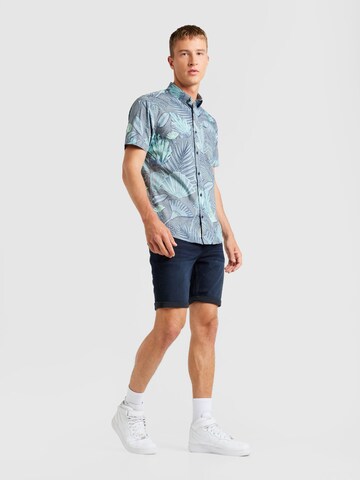 GARCIA Regular fit Button Up Shirt in Blue