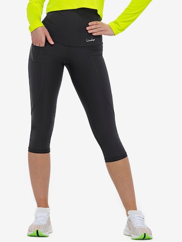 Coupe slim Pantalon de sport Winshape en noir : devant