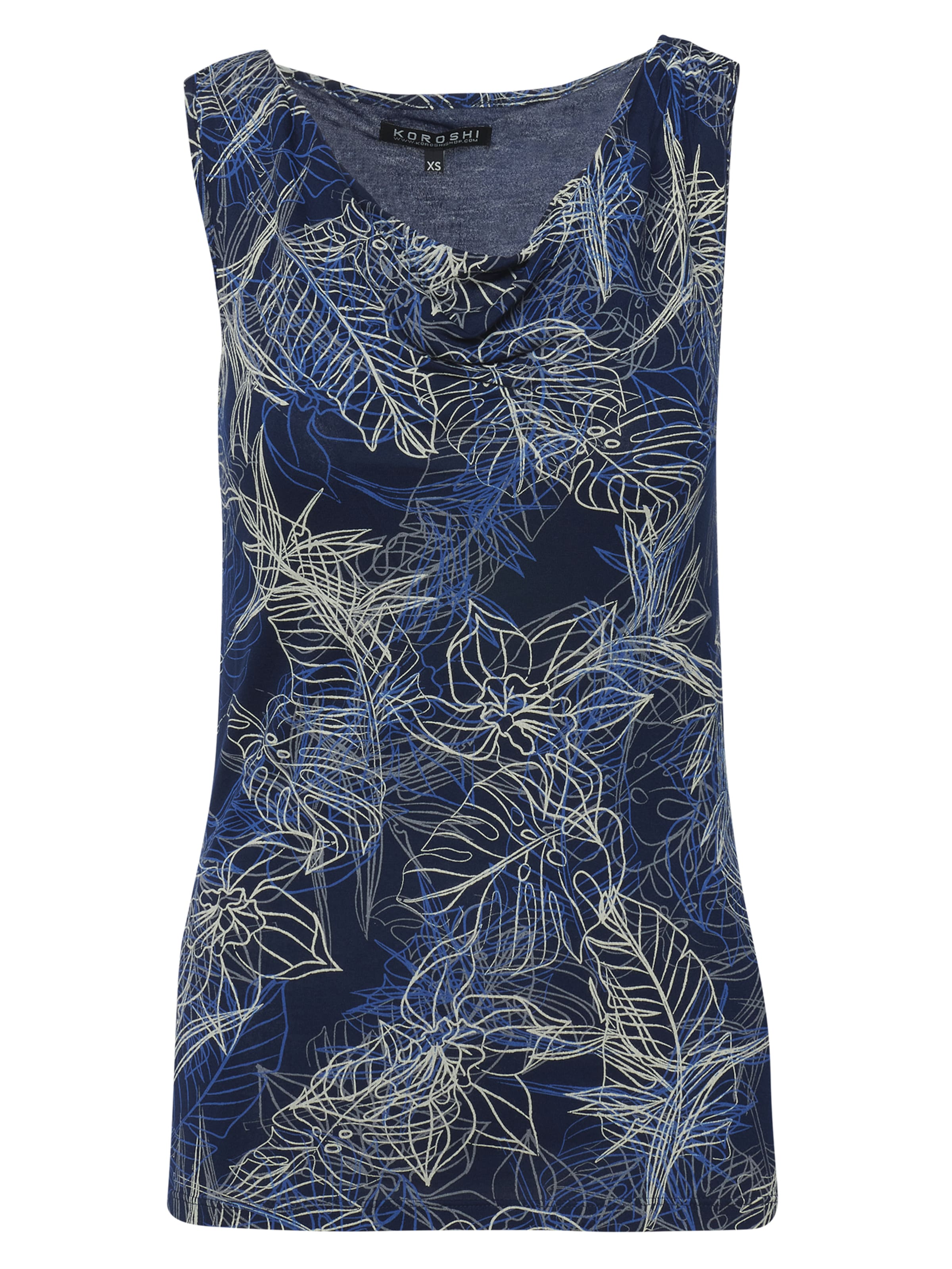 mėlyna KOROSHI Palaidinė be rankovių: priekis