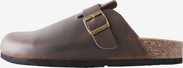 brūns Next Ādas čības: no priekšpuses