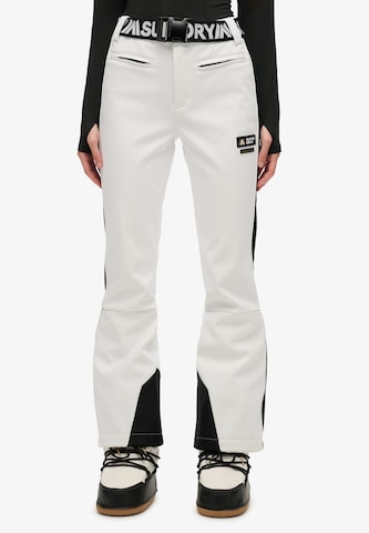 Bootcut Pantalon de sport Superdry en blanc