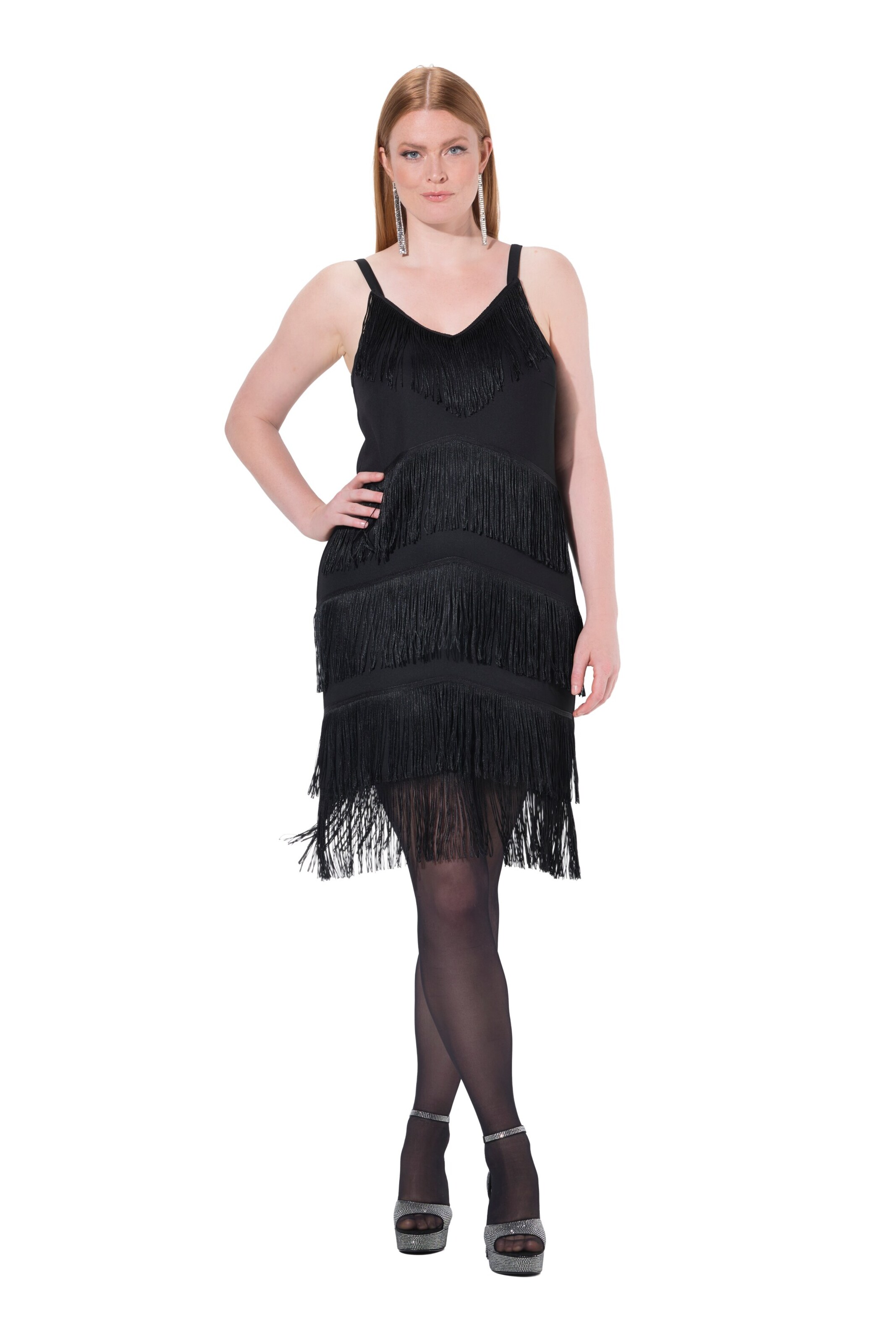 Ulla Popken Jurk in Zwart: voorkant