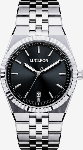 Lucleon Analog Watch 'Flute' in Black: front