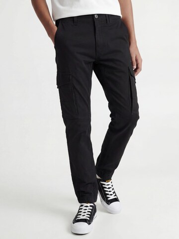 JACK & JONES Baggy Broek 'paul' in Zwart: voorkant