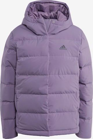 ADIDAS SPORTSWEAR - Casaco outdoor 'Helionic Down' em roxo: frente