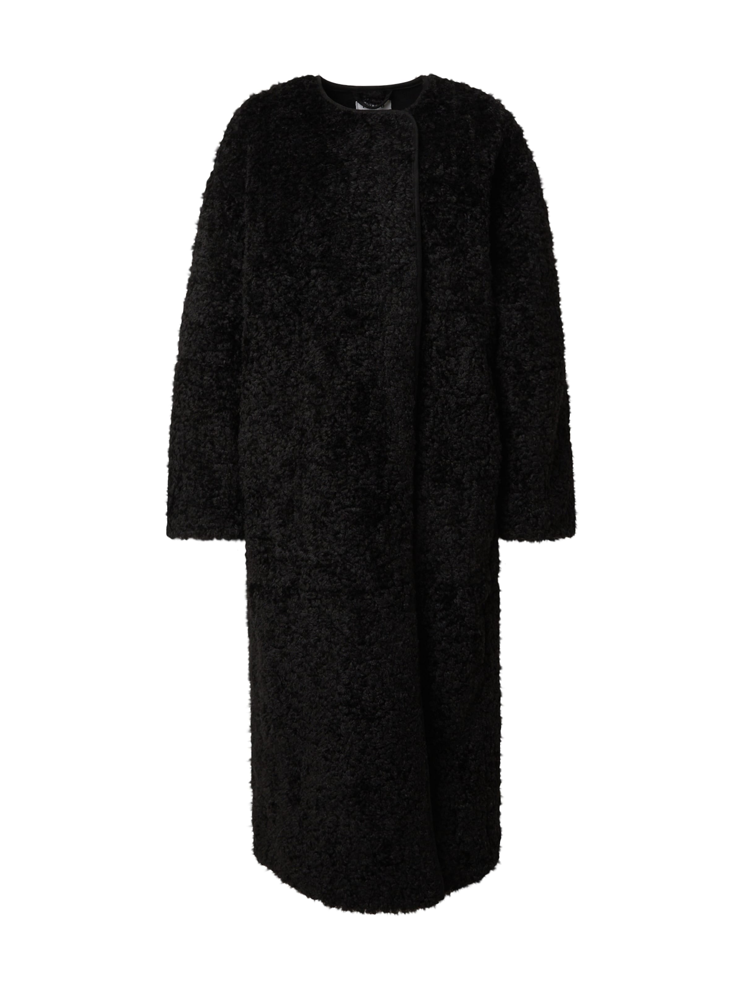 Manteau mi-saison 'Brietta' EDITED en noir : devant