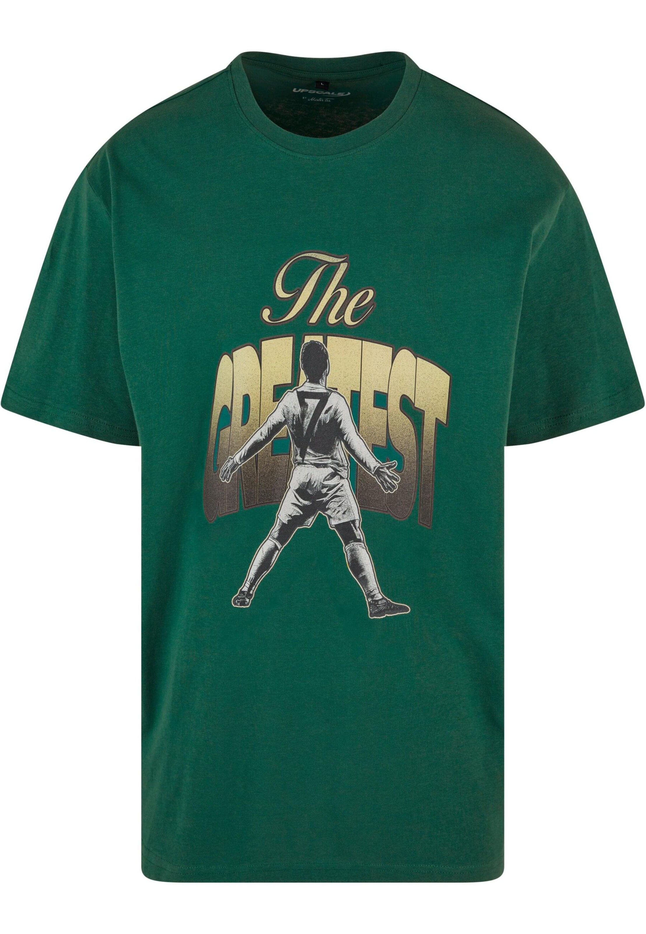 MT Upscale Shirt 'Greatest' in Groen: voorkant