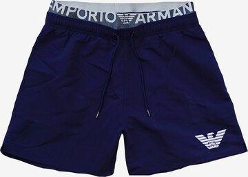 Shorts de bain Emporio Armani en bleu : devant