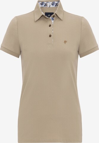 DENIM CULTURE Poloshirt 'Eostre' in Beige: predná strana