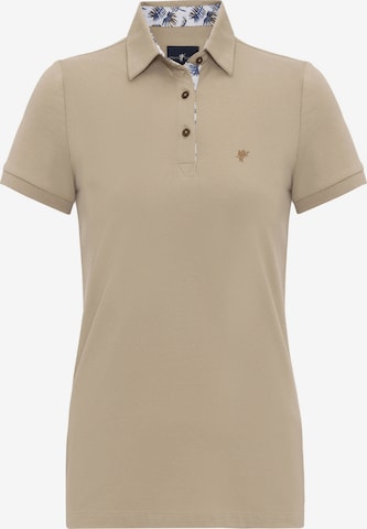 DENIM CULTURE Poloshirt 'Eostre' in Beige: predná strana