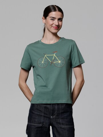 T-shirt 'Yellow Bike' Watapparel en vert : devant