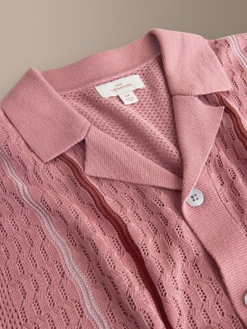 Next Regular fit Button Up Shirt 'Signature' in Pink