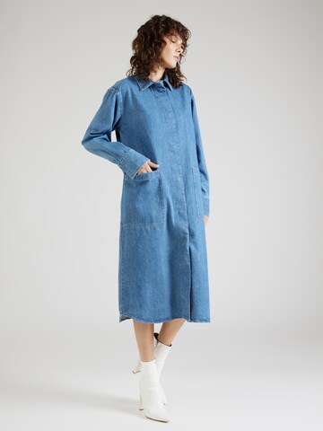 KnowledgeCotton Apparel Kleid in Blau: Vorderseite