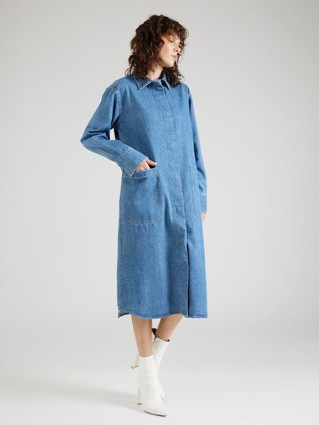 Robe-chemise KnowledgeCotton Apparel en bleu : devant