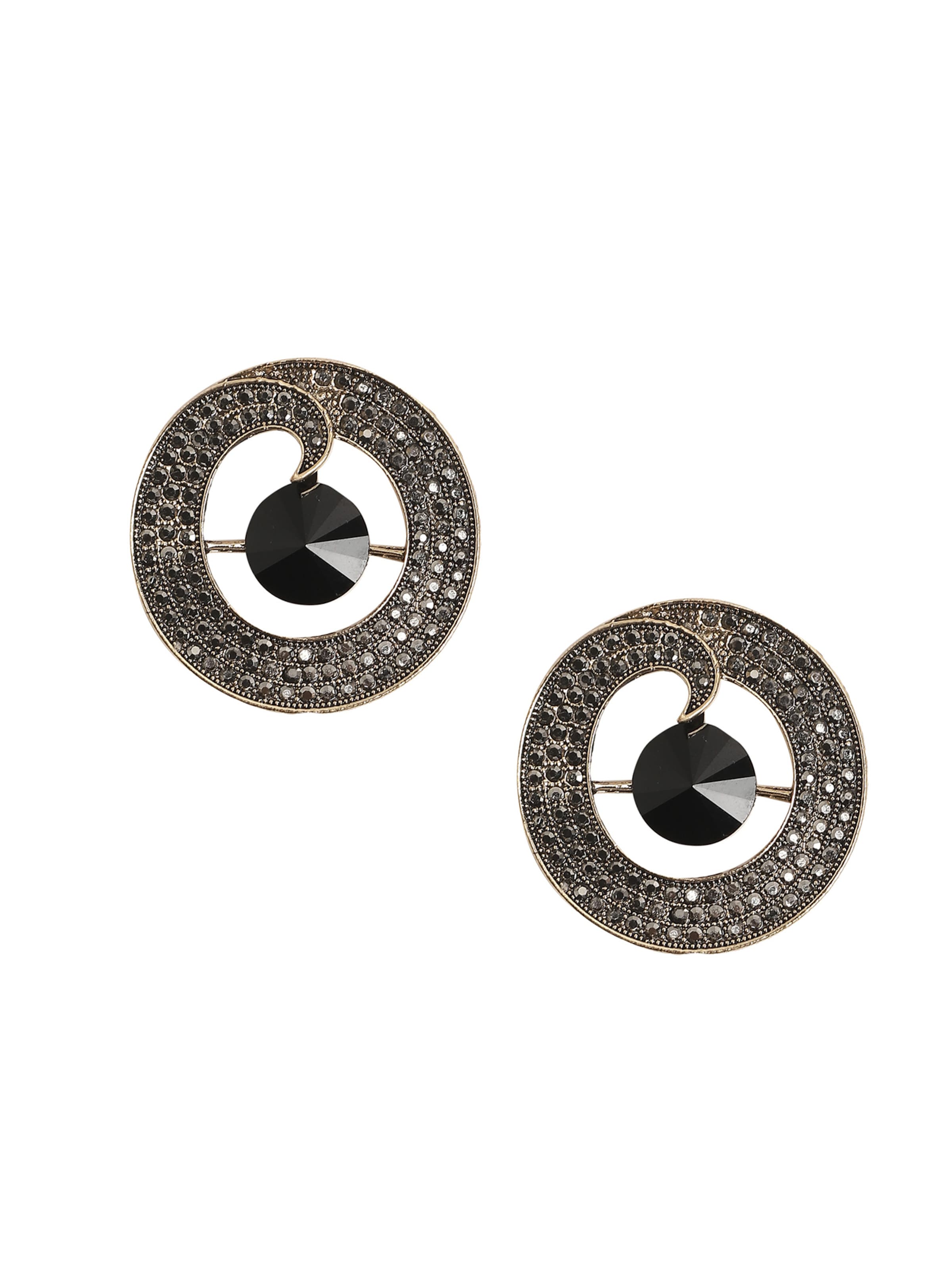 SOHI Обеци в черно: отпред