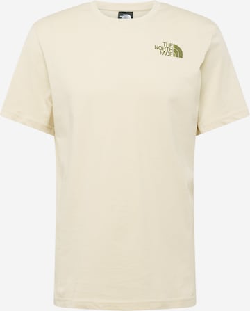 T-Shirt THE NORTH FACE en beige : devant