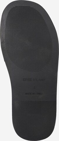 River Island T-Bar Sandals in Black