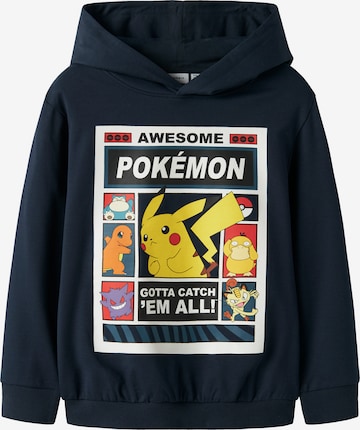 NAME IT Collegepaita 'NKMDU POKEMON' värissä sininen: etupuoli