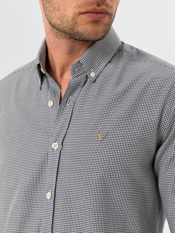 By Diess Collection Regular fit Button Up Shirt 'OXFORD' in Grey