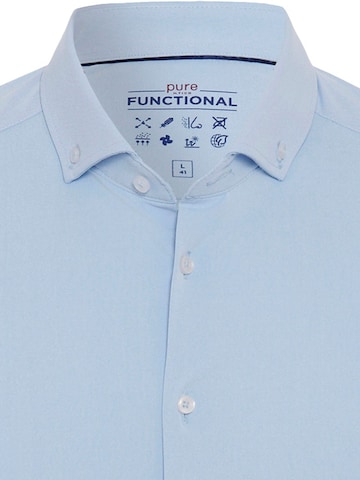 PURE Slim fit Overhemd in Blauw