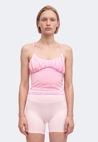 NIKE - Top desportivo 'One' em rosa: frente