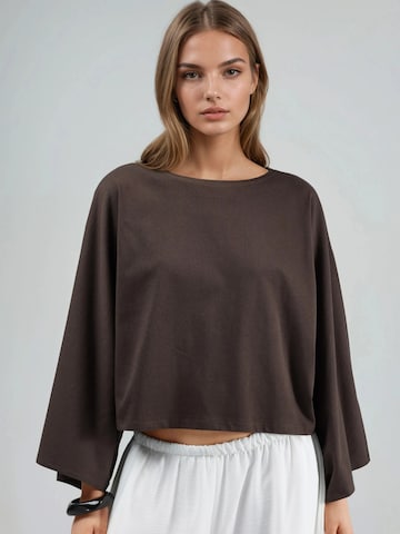 Busem - Blusa em castanho: frente