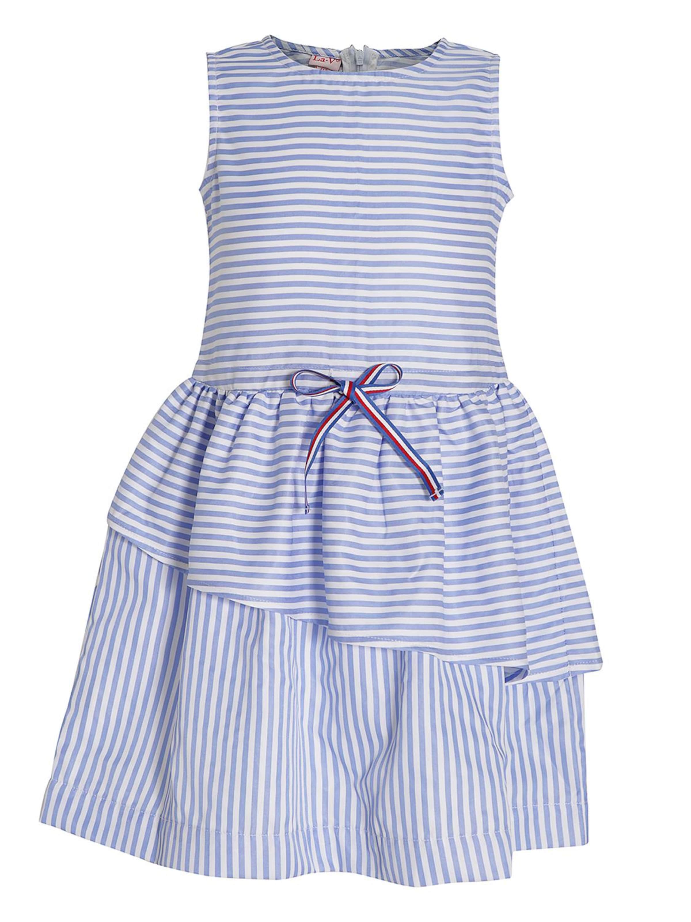 La V Dress 'Pipa' in Blue: front