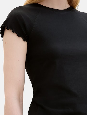 TOM TAILOR DENIM T-Shirt in Schwarz