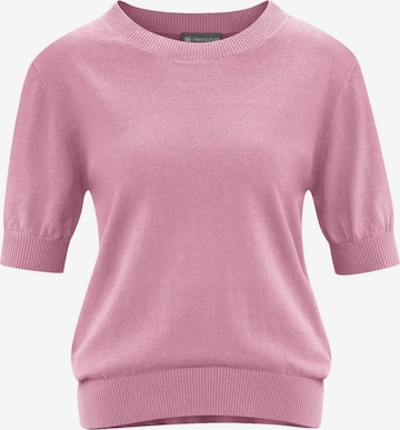 HempAge Sweater ' Short Sleeve ' in Pink: front