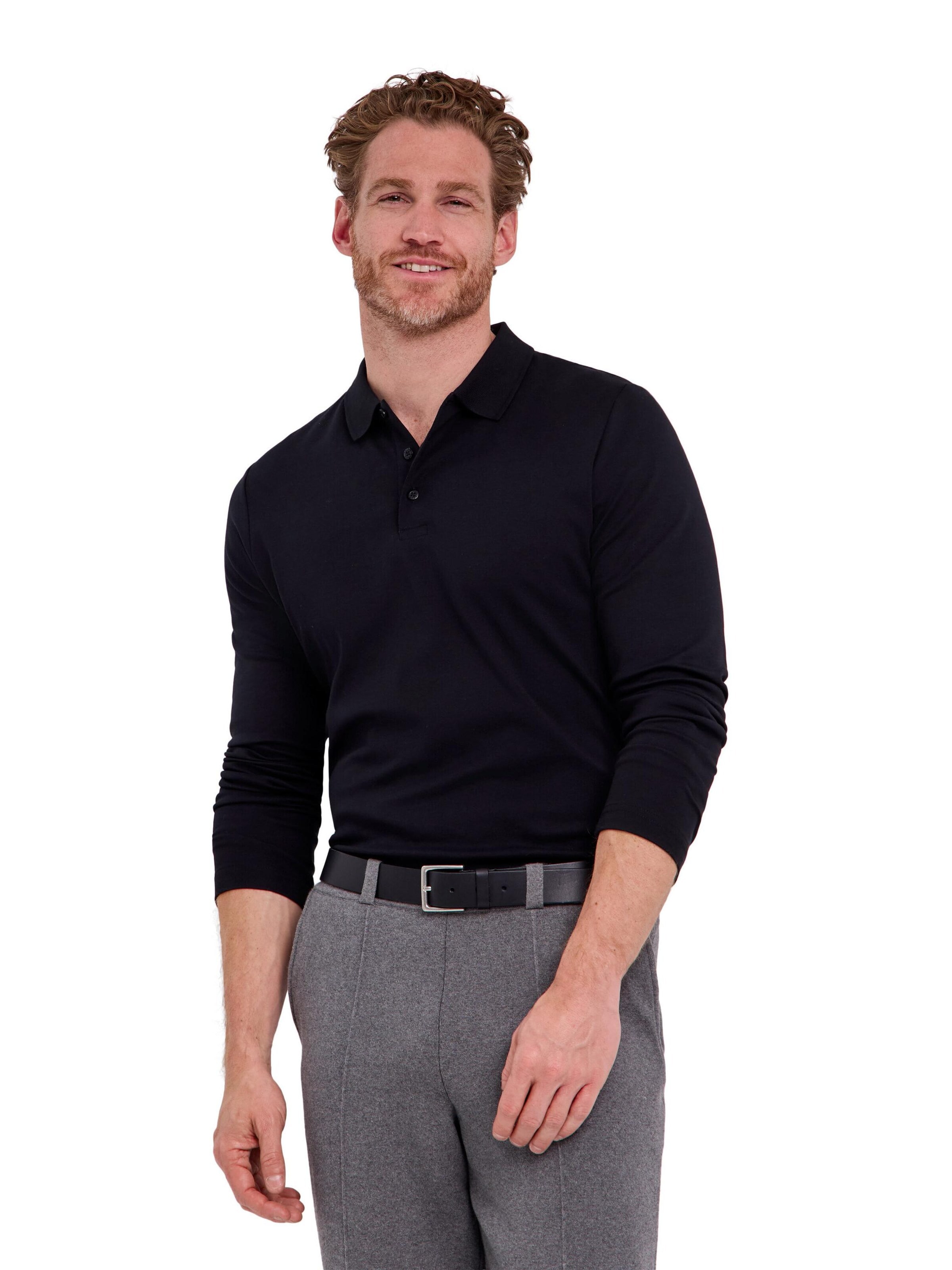 FALKE Shirt 'Essential Cotton' in Black: front