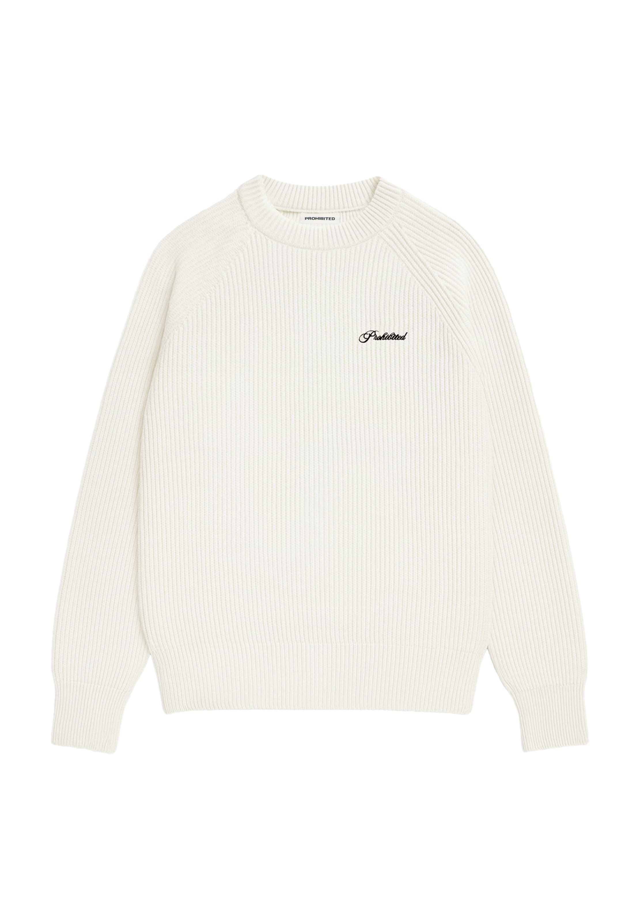 Prohibited Sweater 'Campus' in L in Ivory / Black, Item view