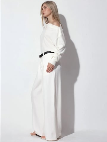 Busem Wide leg Bandplooibroek in Wit