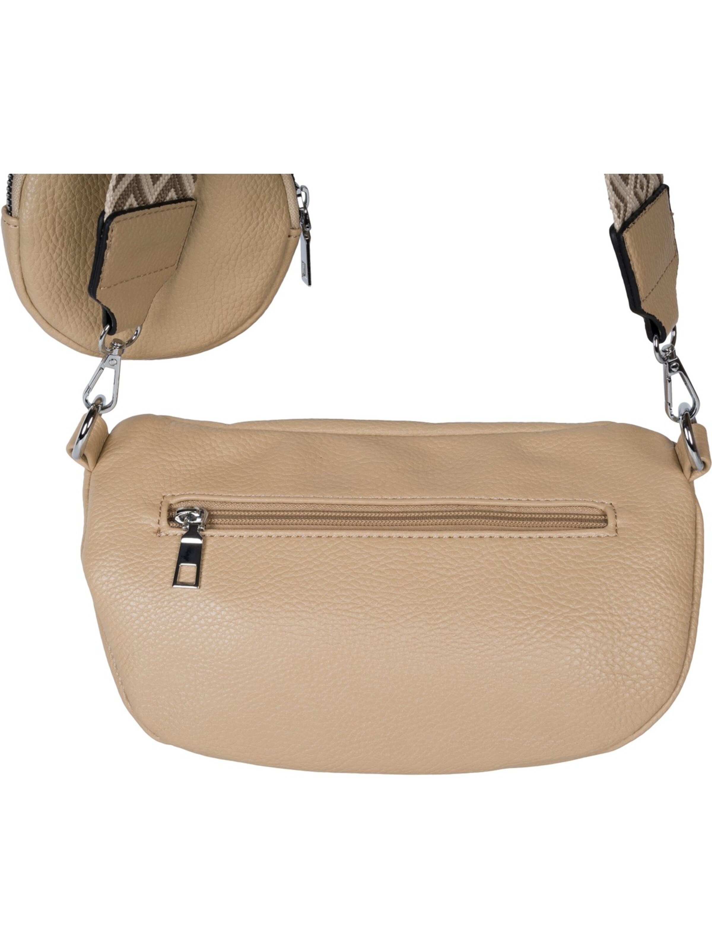 styleBREAKER Crossbody bag '2-Teiliges Set Halbmond Crossbody Bag' in Grey