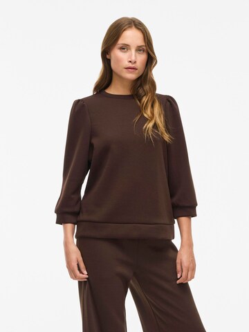 Sweat-shirt 'VIREFLECT' VILA en marron : devant