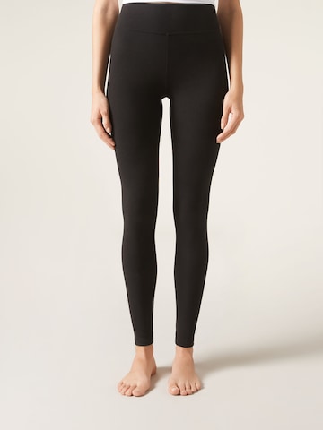 CALZEDONIA Skinny Leggings in Schwarz: Vorderseite