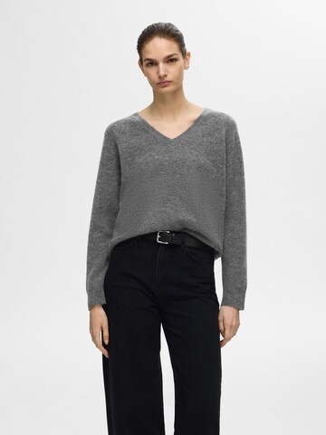 Pull-over SELECTED FEMME en gris : devant